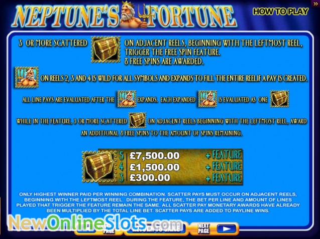 Neptune fortune slot machine